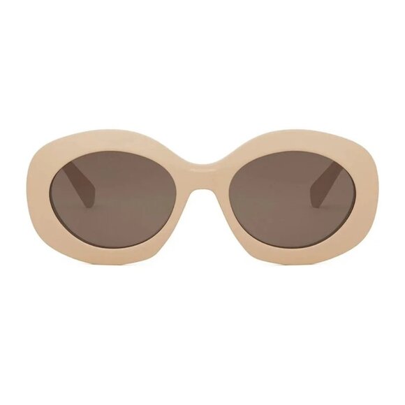 NEW CELINE SUNGLASSES BEIGE BROWN WOMEN EYEWEAR CELINE CL40292U 57E